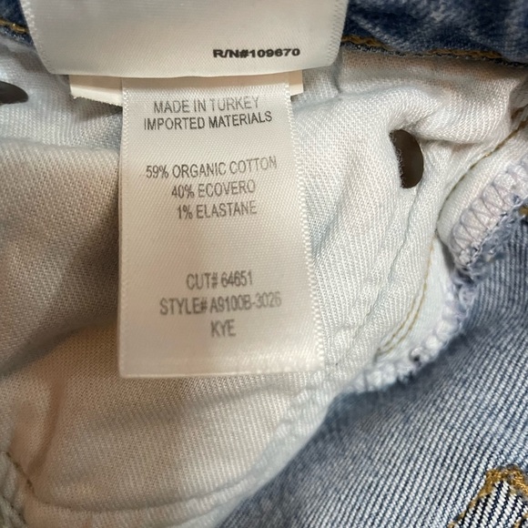 AGOLDE Kye Mid Rise Straight Leg Distressed Hem Medium
Blue Denim Jean Size 29 - Picture 10 of 11